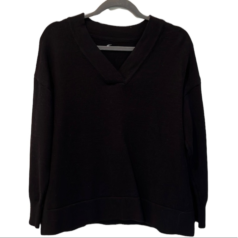 SHEIN V-Neck Sweater - Black SMALL